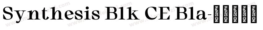 Synthesis Blk CE Bla字体转换